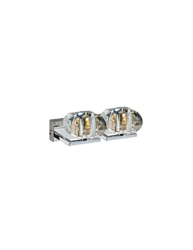 Kinkiety - Azzardo RUBIC 2 WALL 2xG9 Ścienna Przeźroczysty/Chrom AZ0491 - produkt kolory-swiatla.pl 1