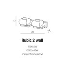 Kinkiety - Azzardo RUBIC 2 WALL 2xG9 Ścienna Przeźroczysty/Chrom AZ0491 - product 2