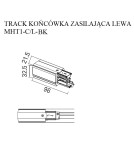 MAXLIGHT MHT1-C/L-BK TRACK KOŃCÓWKA ZASILAJĄCA lewa czarna MAXLIGHT MHT1-C/L-BK TRACK KOŃCÓWKA ZASILAJĄCA lewa czarna