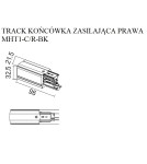 MAXLIGHT MHT1-C/R-BK TRACK KOŃCÓWKA ZASILAJĄCA prawa czarna MAXLIGHT MHT1-C/R-BK TRACK KOŃCÓWKA ZASILAJĄCA prawa czarna