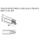 Akcesoria do szynoprzewodów 3 fazowych - Maxlight Track Końcówka Zasilająca Prawa Biała MHT1-C/R-WH - product 3