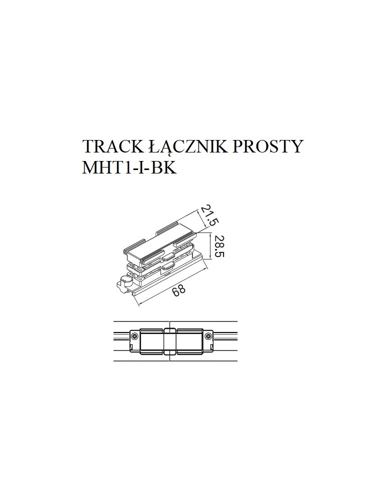 MAXLIGHT MHT1-I-BK TRACK ŁĄCZNIK WEWNĘTRZNY czarny MAXLIGHT MHT1-I-BK TRACK ŁĄCZNIK WEWNĘTRZNY czarny
