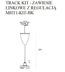 MAXLIGHT MHT1-KIT-BK TRACK KIT ZAWIESZENIE LINKOWE Z REGULACJĄ 2,0 m czarne MAXLIGHT MHT1-KIT-BK TRACK KIT ZAWIESZENIE LINKOWE Z REGULACJĄ 2,0 m czarne