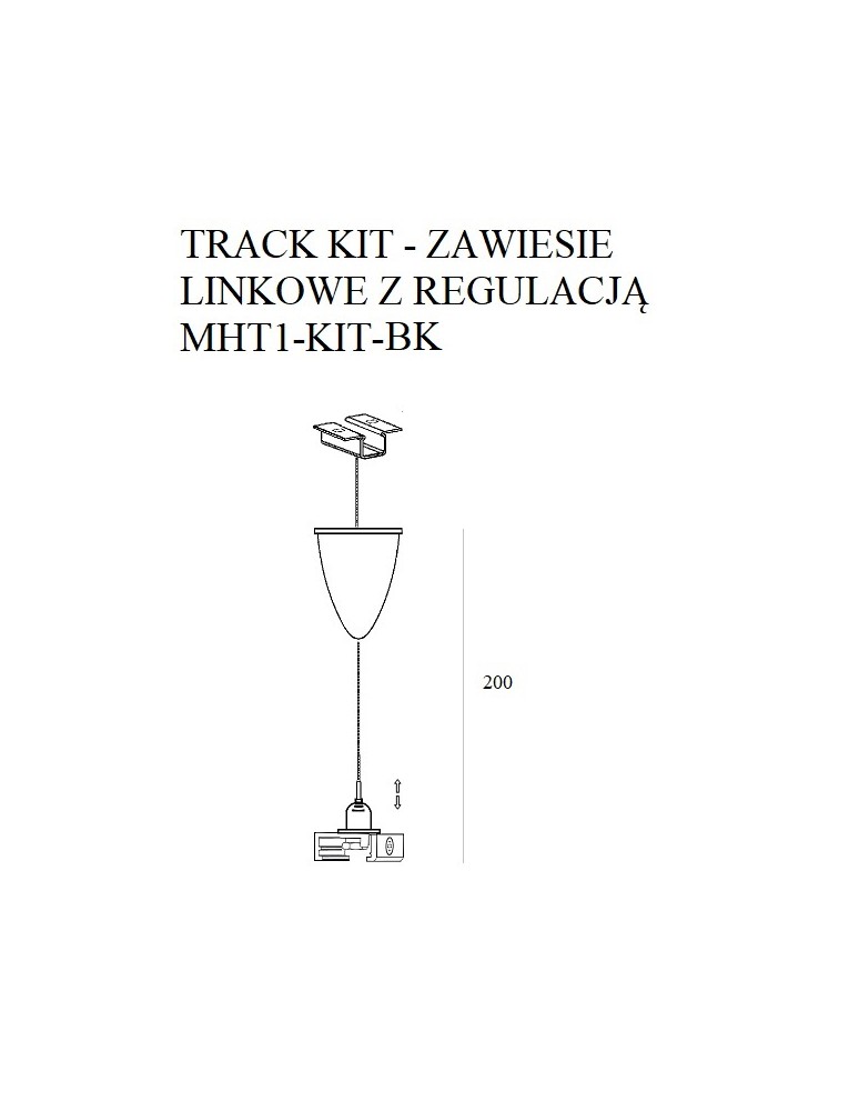 MAXLIGHT MHT1-KIT-BK TRACK KIT ZAWIESZENIE LINKOWE Z REGULACJĄ 2,0 m czarne MAXLIGHT MHT1-KIT-BK TRACK KIT ZAWIESZENIE LINKOWE Z REGULACJĄ 2,0 m czarne