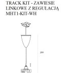 MAXLIGHT MHT1-KIT-WH TRACK KIT ZAWIESZENIE LINKOWE Z REGULACJĄ 2,0 m białe MAXLIGHT MHT1-KIT-WH TRACK KIT ZAWIESZENIE LINKOWE Z REGULACJĄ 2,0 m białe