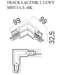 MAXLIGHT MHT1-L/L-BK TRACK ŁĄCZNIK L" lewy czarny" MAXLIGHT MHT1-L/L-BK TRACK ŁĄCZNIK L" lewy czarny"