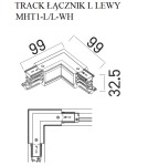 MAXLIGHT MHT1-L/L-WH TRACK ŁĄCZNIK L" lewy biały" MAXLIGHT MHT1-L/L-WH TRACK ŁĄCZNIK L" lewy biały"