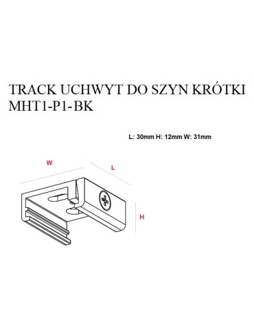 DOBAC MHT1-P1-WH TRACK UCHWYT DO SZYN KRÓTKI BIAŁY - produkt 2