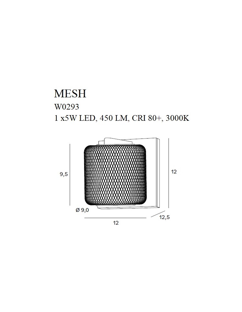 MAXLIGHT W0293 KINKIET MESH MAXLIGHT W0293 KINKIET MESH