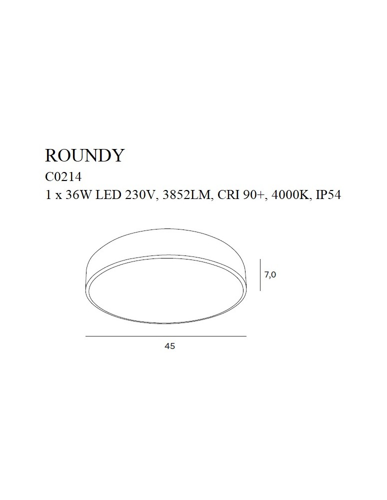 MAXLIGHT C0214 PLAFON ROUNDY CZARNY ŚCIEMNIALNY IP54 MAXLIGHT C0214 PLAFON ROUNDY CZARNY ŚCIEMNIALNY IP54