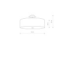Lampy sufitowe z abażurem - Nowodvorski VIVIANE Sufitowa Plafon/Przysufitowa Max moc 3x60W E27  Czarny 6390 - product 2