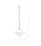 Lampy wiszące - Nowodvorski GARRET S Sufitowa Wisząca Max moc 1x60W E27  Czekoladowy 6443 - product 2