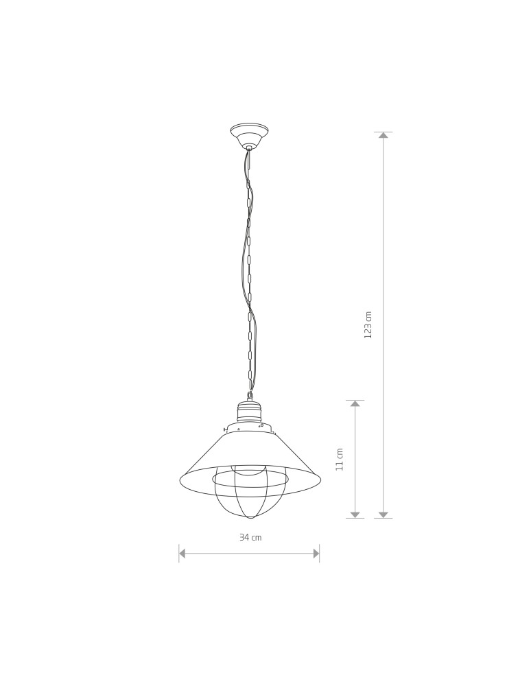 Lampy wiszące - Nowodvorski GARRET S Sufitowa Wisząca Max moc 1x60W E27  Czekoladowy 6443 - product kolory-swiatla.pl 2