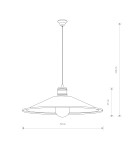 Lampy wiszące - Nowodvorski GARRET M Sufitowa Wisząca Max moc 1x60W E27  Czekoladowy 6444 - product 2
