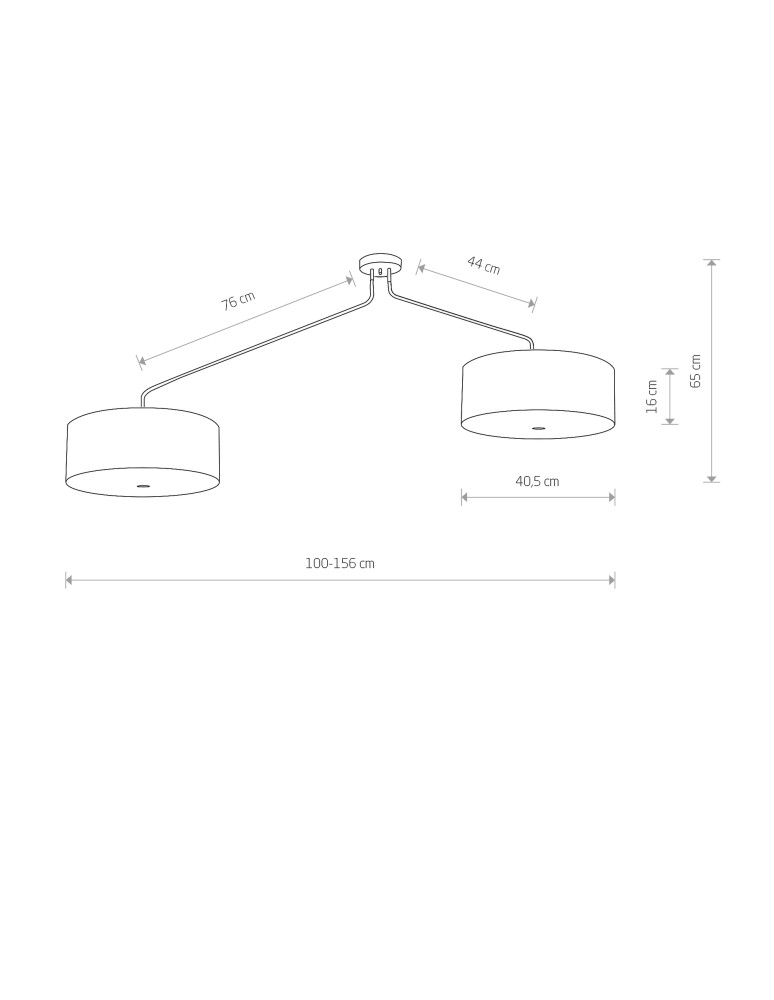 Lampy wiszące z abażurem - Nowodvorski HAWK Sufitowa Plafon/Przysufitowa Max moc 6x60W E27  Szary 6541 - product kolory-swiatla.pl 2