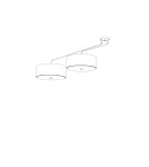 Lampy wiszące z abażurem - Nowodvorski HAWK Sufitowa Plafon/Przysufitowa Max moc 6x60W E27  Szary 6541 - product 3