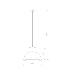 Lampy wiszące - Nowodvorski WORKS Sufitowa Wisząca Max moc 1x60W E27  Czarny 6613 - product 2