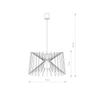 Lampy wiszące - Nowodvorski NESS Sufitowa Wisząca Max moc 1x60W E27  Biały 6767 - product 2