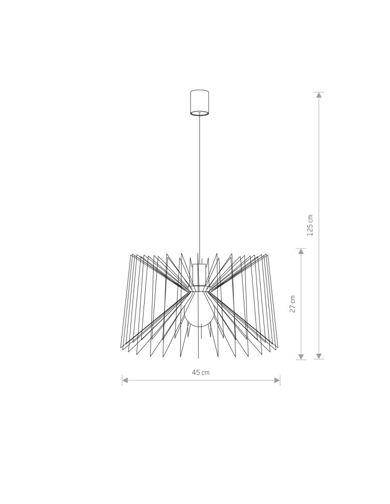 Lampy wiszące - Nowodvorski NESS Sufitowa Wisząca Max moc 1x60W E27  Biały 6767 - product kolory-swiatla.pl 2