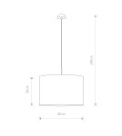 Lampy wiszące z abażurem - Nowodvorski ALICE L Sufitowa Wisząca Max moc 1x60W E27  Szary 6816 - product 2