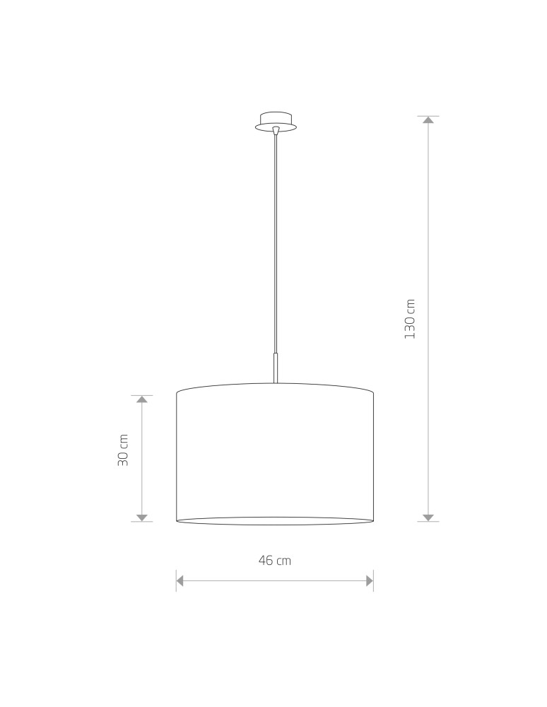 Lampy wiszące z abażurem - Nowodvorski ALICE L Sufitowa Wisząca Max moc 1x60W E27  Szary 6816 - product kolory-swiatla.pl 2