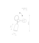 Kinkiety nowoczesne - Nowodvorski EYE Ścienna Kinkiet regulowane Max moc 1x35W GU10  Czarny 6842 - product 3