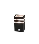 Lampy zewnętrzne z czujnikiem ruchu - Nowodvorski RIO SENSOR Zewnętrzna Ścienna Natynkowa Max moc 1x40W E27 IP54 Czarny 7017 - product 1