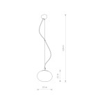 Lampy wiszące - Nowodvorski NUAGE S Sufitowa Wisząca Max moc 1x60W E27  Biały 7024 - product 2