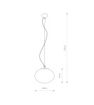 Lampy wiszące - Nowodvorski NUAGE M Sufitowa Wisząca Max moc 1x60W E27  Biały 7025 - product 2