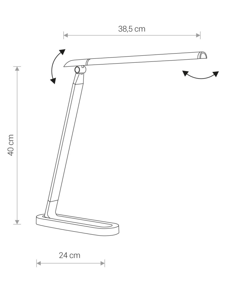 Lampki biurkowe - Nowodvorski CHIC LED Stołowa Max moc 7,5W LED  Czarny 8357 - product kolory-swiatla.pl 5
