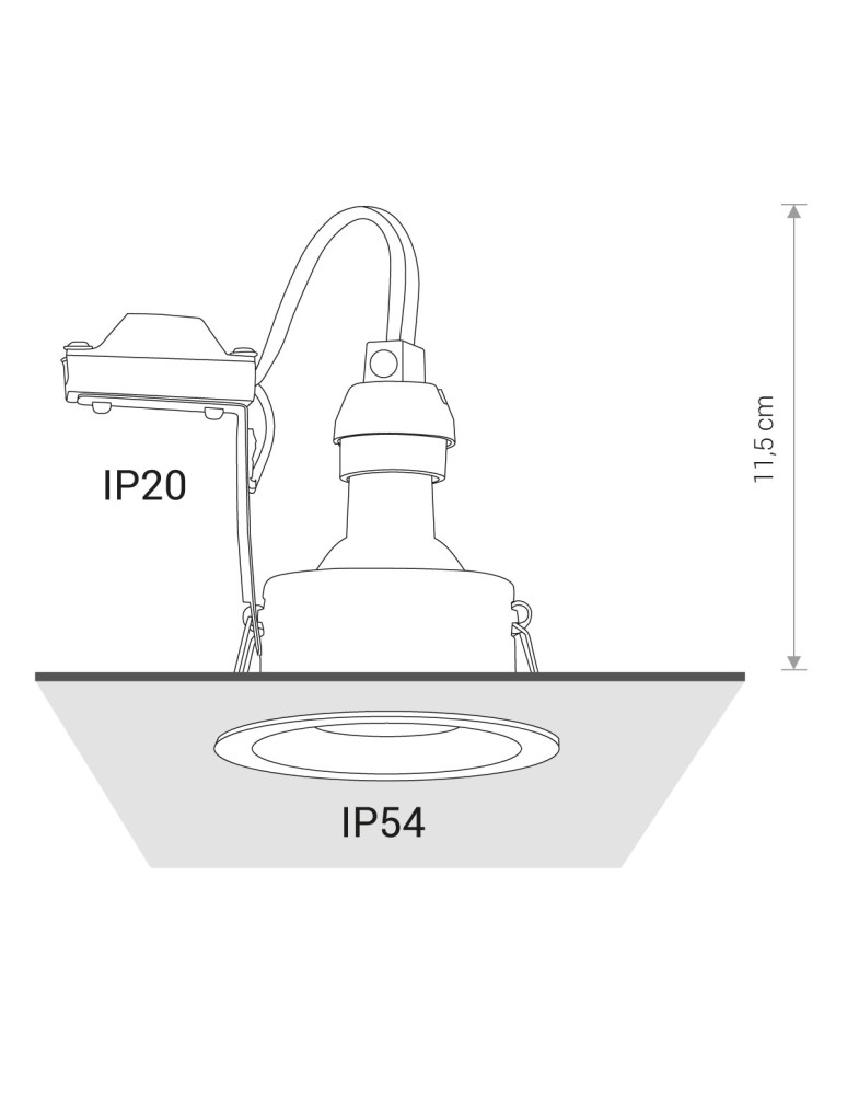 Nowodvorski CHARLIE Spot Podtynkowa Max moc 1x15W GU10 IP54/20 Biały 8366