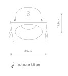 Lampy podtynkowe - oczka - Nowodvorski DELTA Spot Podtynkowa Max moc 1x15W GU10 IP54/20 Czarny 8370 - product 5