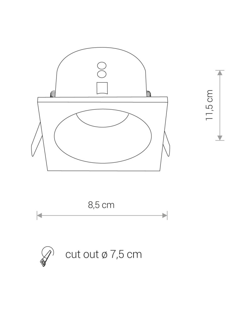 Lampy podtynkowe - oczka - Nowodvorski DELTA Spot Podtynkowa Max moc 1x15W GU10 IP54/20 Czarny 8370 - product kolory-swiatla.pl 5