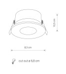 Lampy podtynkowe - oczka - Nowodvorski GOLF Spot Podtynkowa Max moc 1x15W GU10 IP54/20 Biały 8375 - product 5