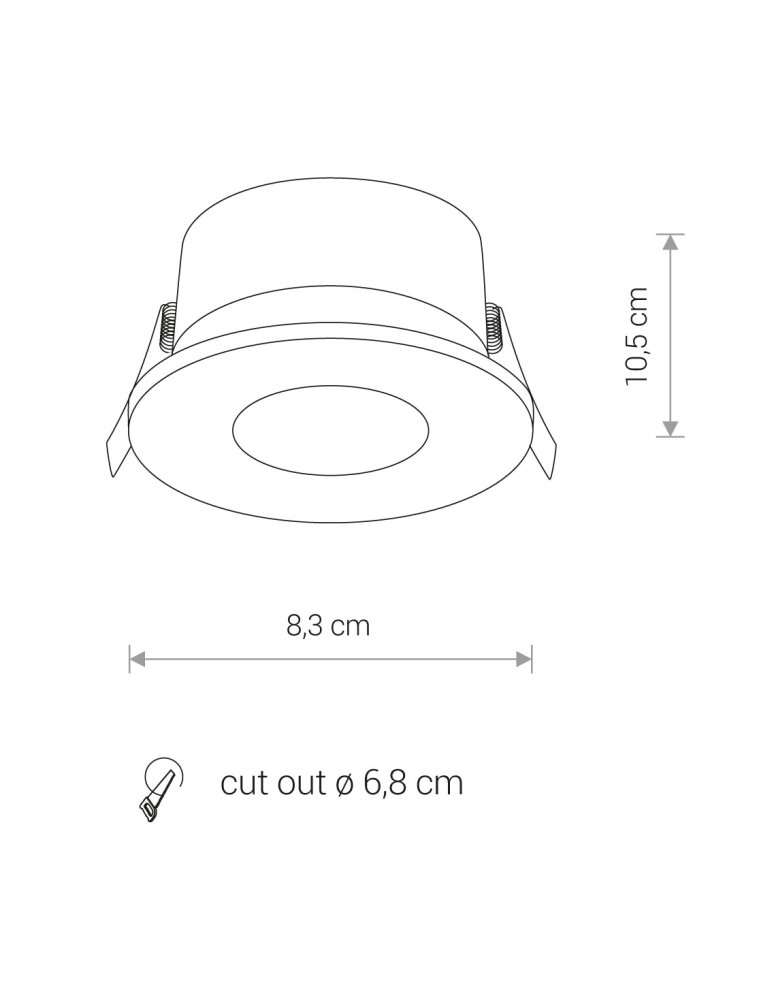 Lampy podtynkowe - oczka - Nowodvorski GOLF Spot Podtynkowa Max moc 1x15W GU10 IP54/20 Biały 8375 - product kolory-swiatla.pl 5