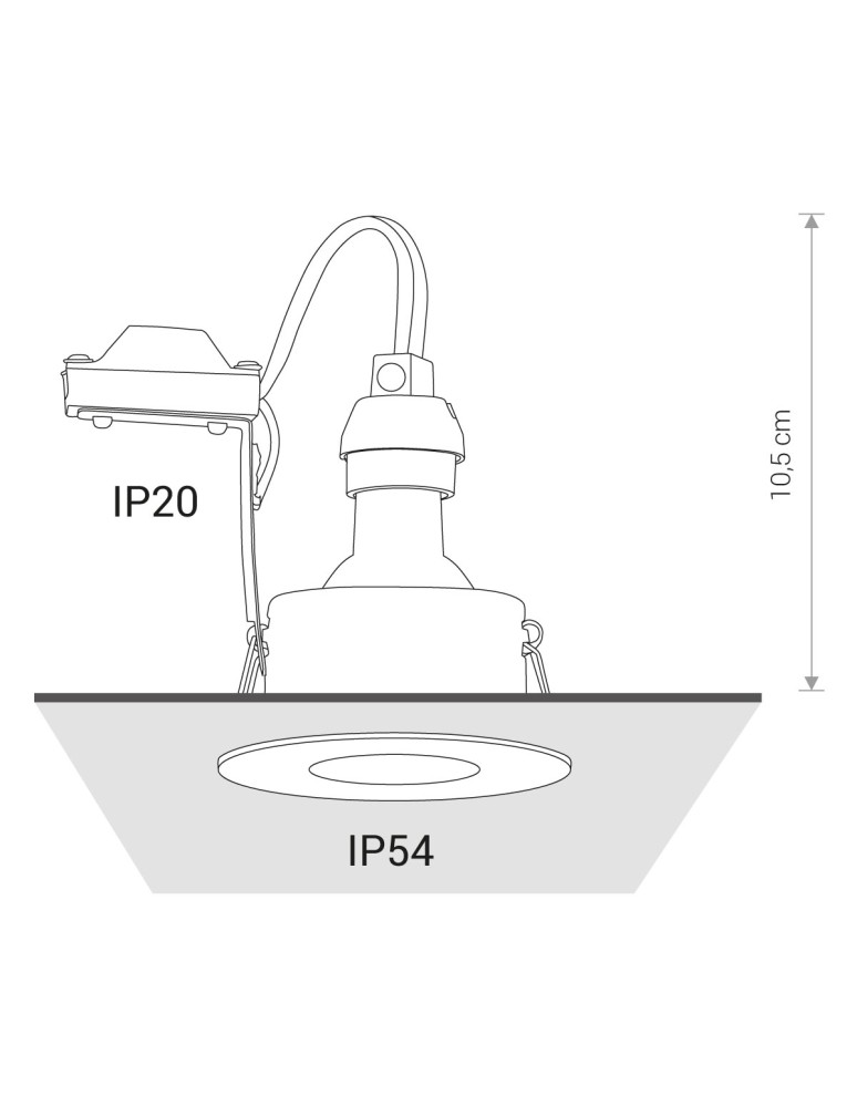 Lampy podtynkowe - oczka - Nowodvorski GOLF Spot Podtynkowa Max moc 1x15W GU10 IP54/20 Biały 8375 - product kolory-swiatla.pl 6