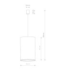 Lampy wiszące różowe - Nowodvorski BARREL L Sufitowa Wisząca Max moc 1x60W E27  Różowy 8444 - product 2