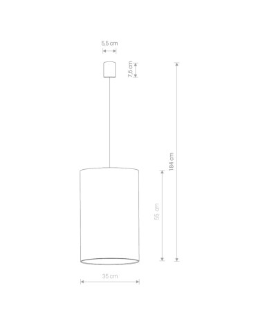 Nowodvorski BARREL L Wisząca 1xE27 Różowy 8444 - produkt 2