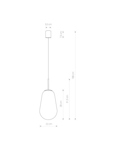 Nowodvorski PEAR M Wisząca 1xE27 Transparentny 8672 - produkt 2