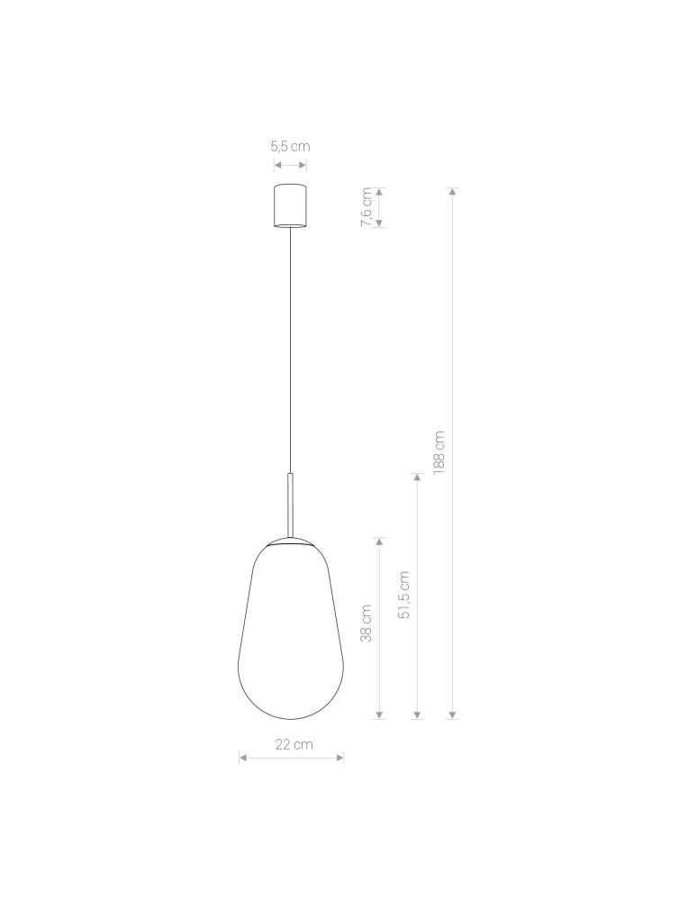 Lampy wiszące - Nowodvorski PEAR M Sufitowa Wisząca Max moc 40W E27  Transparentny 8672 - product kolory-swiatla.pl 2