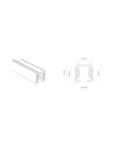 Nowodvorski CTLS TRACK 3 CIRCUIT 2m Szynoprzewód 3F Natynkowy Czarny 8716 - produkt 2