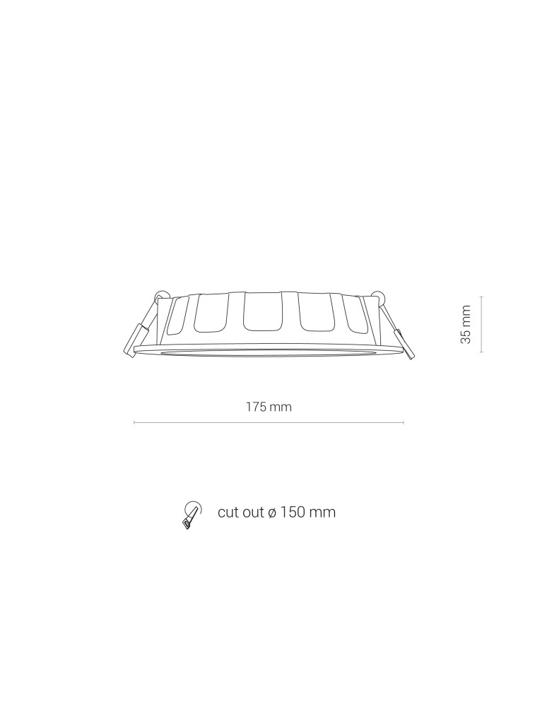 Nowodvorski CL KOS LED 16W 4000K IP44 Downlight Podtynkowy 1xLED Biały 8776 Nowodvorski CL KOS LED 16W 4000K IP44 Downlight Podtynkowy 1xLED Biały 8776