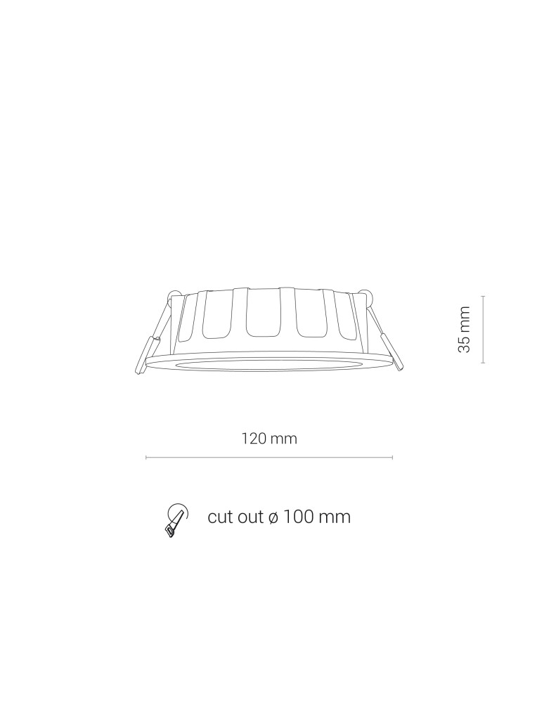Nowodvorski CL KOS LED 8W 3000K IP44 Downlight Podtynkowy 1xLED Biały 8782 Nowodvorski CL KOS LED 8W 3000K IP44 Downlight Podtynkowy 1xLED Biały 8782