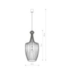 Lampy wiszące retro - Nowodvorski LUKSOR L Sufitowa Wisząca Max moc 1x60W E27  Mosiądz 8850 - product 2
