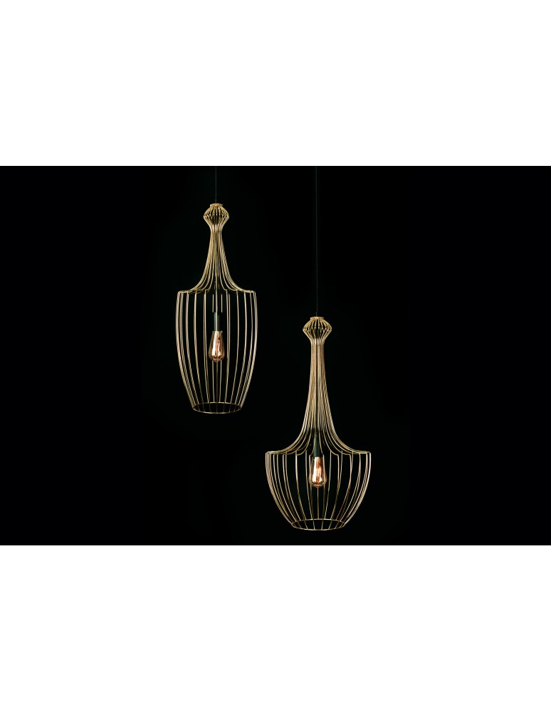 Lampy wiszące retro - Nowodvorski LUKSOR L Sufitowa Wisząca Max moc 1x60W E27  Mosiądz 8850 - product kolory-swiatla.pl 3