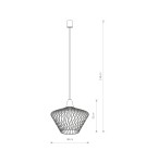 Lampy wiszące - Nowodvorski WAVE S Sufitowa Wisząca Max moc 1x60W E27  Czarny 8858 - product 2
