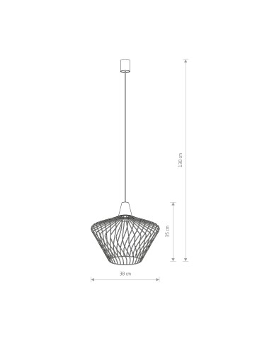 Nowodvorski WAVE S Sufitowa Wisząca Max moc 1x60W E27  Czarny 8858 - product 2
