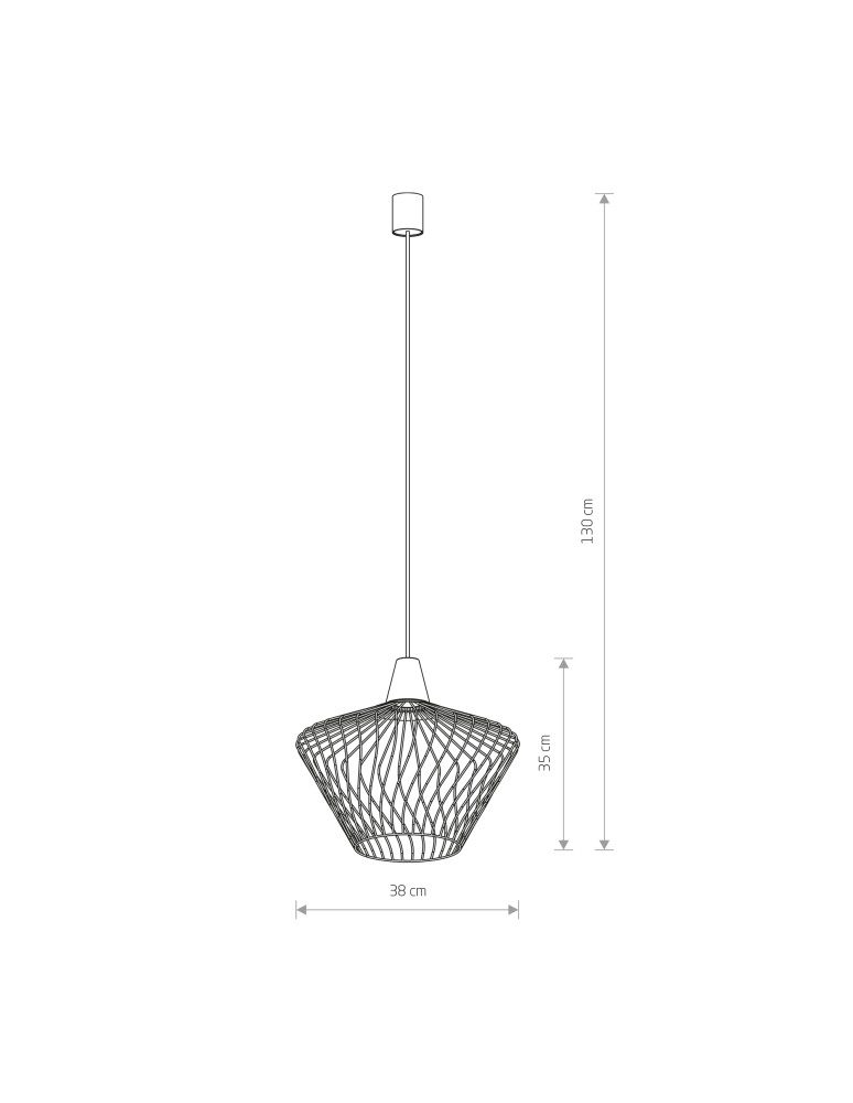 Lampy wiszące - Nowodvorski WAVE S Sufitowa Wisząca Max moc 1x60W E27  Czarny 8858 - product kolory-swiatla.pl 2