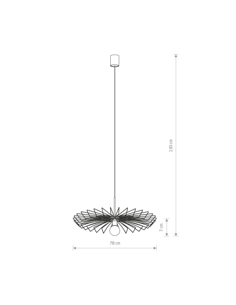 Lampy wiszące w kolorze mosiądz - Nowodvorski UMBRELLA Sufitowa Wisząca Max moc 1x60W E27  Mosiądz 8874 - product kolory-swiatla.pl 2