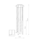 Lampy wiszące sople - Nowodvorski LASER 490 Sufitowa Wisząca Max moc 7x10W only LED G9  Biały 8918 - product 2